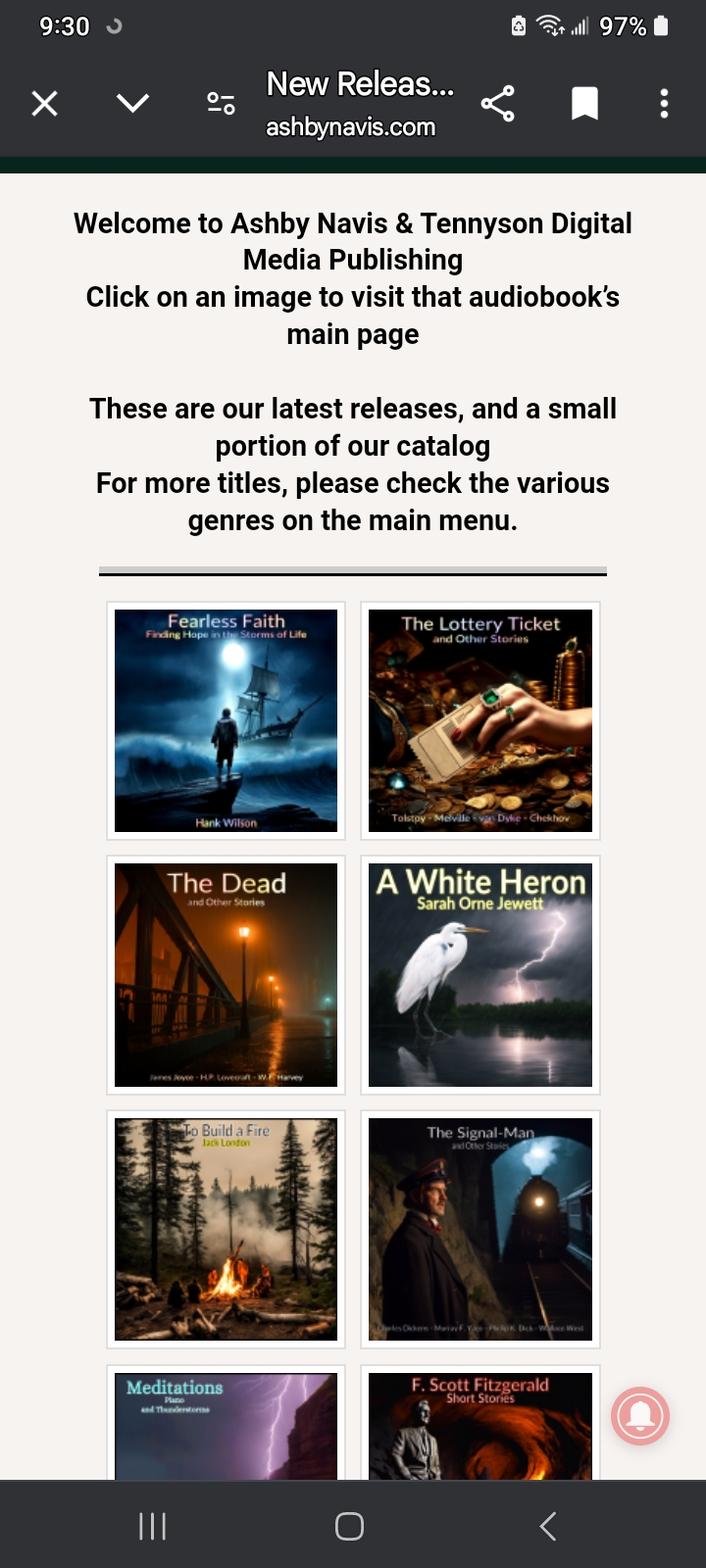 Screen Shot Front Page